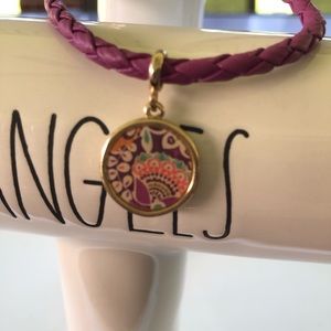 VERA BRADLEY PINK LEATHER CHOKER - NEW